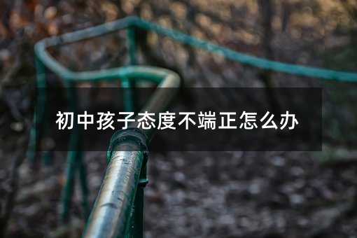初中孩子态度不端正怎么办
