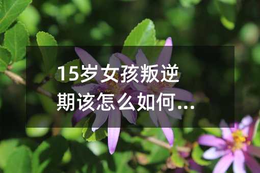 15岁女孩叛逆期该怎么如何教育?